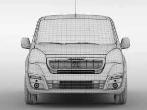 peugeot partner van l1 2017 3D Model