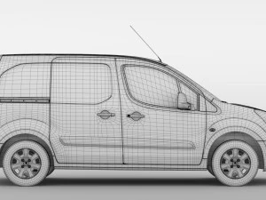 peugeot partner van l1 2017 3D Model