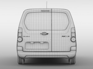 peugeot partner van l2 2017 3Dモデル