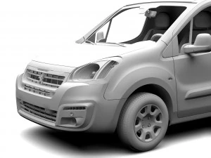 peugeot partner van l2 electric 2017 3D Model