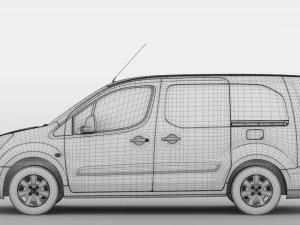 peugeot partner van l2 electric 2017 3D Model