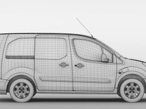 peugeot partner van l2 electric 2017 3D Model