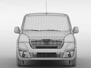 peugeot partner van l2 electric 2017 Modèle 3D