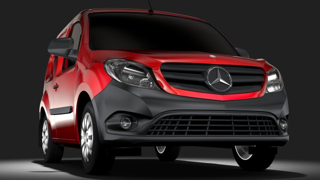 mercedes benz citan van l1 2017 3D Model .c4d .max .obj .3ds .fbx .stl .blend 