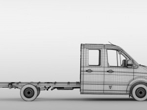 vw crafter chassi doublecab l3 2017 Modello 3D