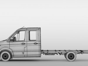 vw crafter chassi doublecab l3 2017 Modello 3D