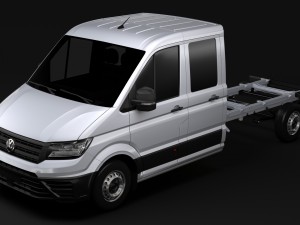 wv crafter chassi doublecab l2 2017 3D Model
