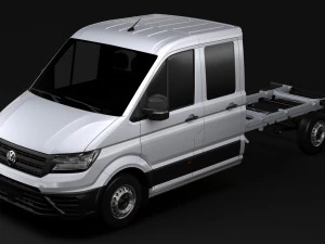 wv crafter chassi doublecab l2 2017 3D Model