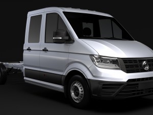 wv crafter chassi doublecab l2 2017 3D Model