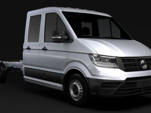 wv crafter chassi doublecab l2 2017 3D Model