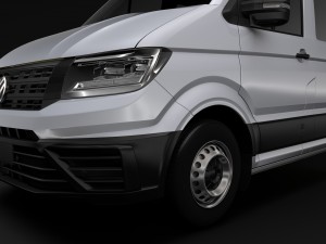 wv crafter chassi doublecab l2 2017 3D Model