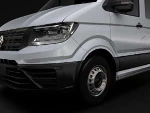 wv crafter chassi doublecab l2 2017 3D Model
