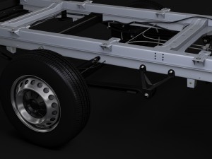 wv crafter chassi doublecab l2 2017 3D Model