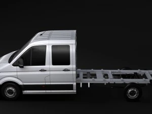wv crafter chassi doublecab l2 2017 3D Model