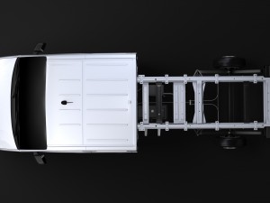 wv crafter chassi doublecab l2 2017 3D Model