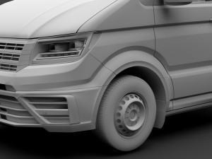 wv crafter chassi doublecab l2 2017 3D Model