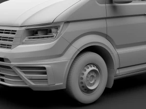 wv crafter chassi doublecab l2 2017 3D Model