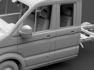 wv crafter chassi doublecab l2 2017 3D Model
