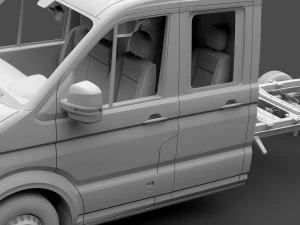 wv crafter chassi doublecab l2 2017 3D Model