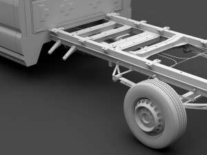 wv crafter chassi doublecab l2 2017 3D Model