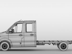 wv crafter chassi doublecab l2 2017 3D Model