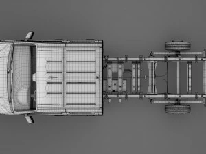wv crafter chassi doublecab l2 2017 3D Model