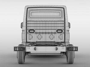 wv crafter chassi doublecab l2 2017 3D Model