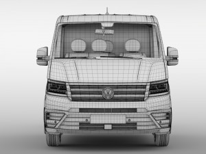 wv crafter chassi doublecab l2 2017 3D Model