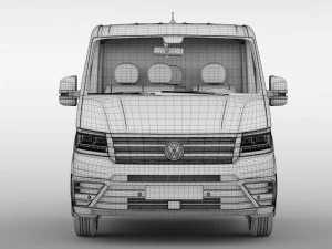wv crafter chassi doublecab l2 2017 3D Model