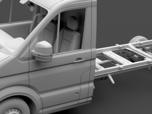 wv crafter chassi singlecab l2 2017 3D मॉडल