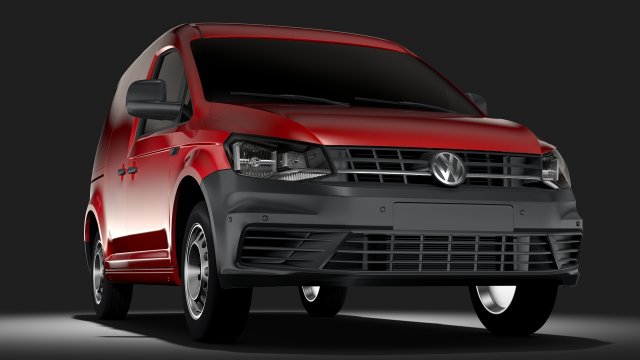 volkswagen caddy panel van l1 2rd 2017 3D Model .c4d .max .obj .3ds .fbx .stl .blend 