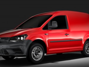 volkswagen caddy panel van l1 2rd 2017 3D Model