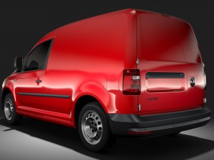 volkswagen caddy panel van l1 2rd 2017 3D Model