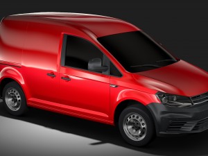 volkswagen caddy panel van l1 2rd 2017 3D Model