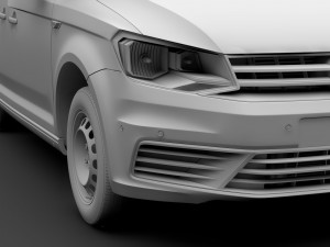 volkswagen caddy panel van l1 2rd 2017 3D Model