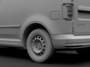 volkswagen caddy panel van l1 2rd 2017 3D Model