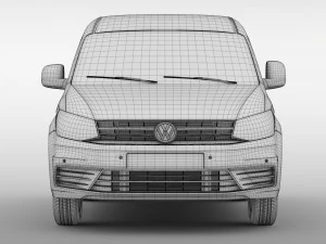 volkswagen caddy panel van l1 2rd 2017 3D Model