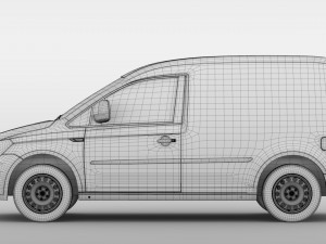 volkswagen caddy panel van l1 2rd 2017 3D Model
