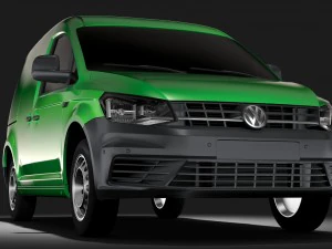 volkswagen caddy panel van l1 2017 Model 3D
