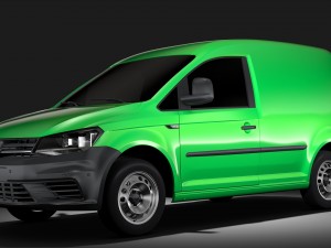 volkswagen caddy panel van l1 2017 Modèle 3D
