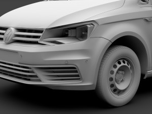 volkswagen caddy panel van l1 2017 Modèle 3D