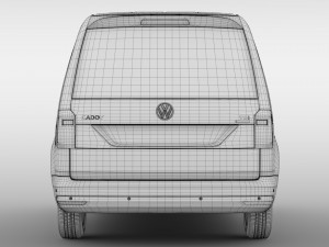 volkswagen caddy panel van l1 2017 Modèle 3D