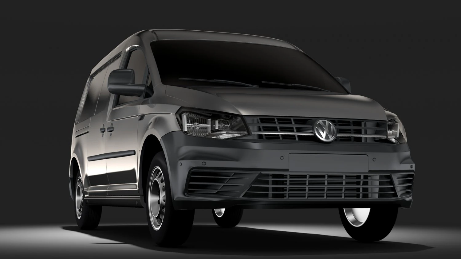volkswagen caddy panel van l2 2rd 2017 3D Model .c4d .max .obj .3ds .fbx .stl .blend 