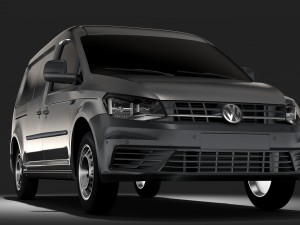 volkswagen caddy panel van l2 2rd 2017 Modelo 3D