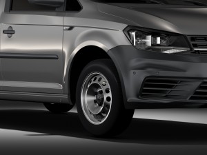 volkswagen caddy panel van l2 2rd 2017 3D मॉडल