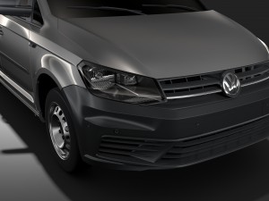volkswagen caddy panel van l2 2rd 2017 3D मॉडल