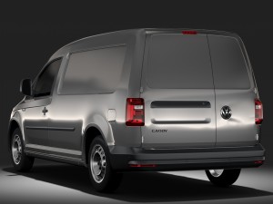 volkswagen caddy panel van l2 2rd 2017 3D मॉडल