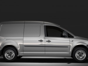 volkswagen caddy panel van l2 2rd 2017 3D मॉडल