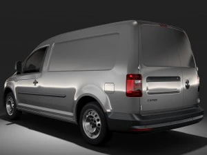 volkswagen caddy panel van l2 2rd 2017 3D Model