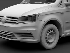 volkswagen caddy panel van l2 2rd 2017 3D Model